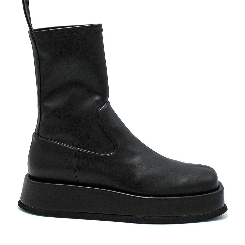 Gia Borghini Black Platform Ankle Boots
